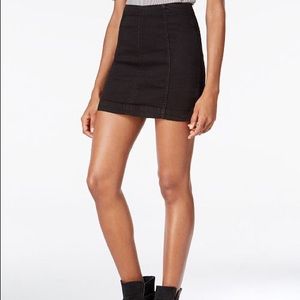Free people modern femme denim mini skirt
